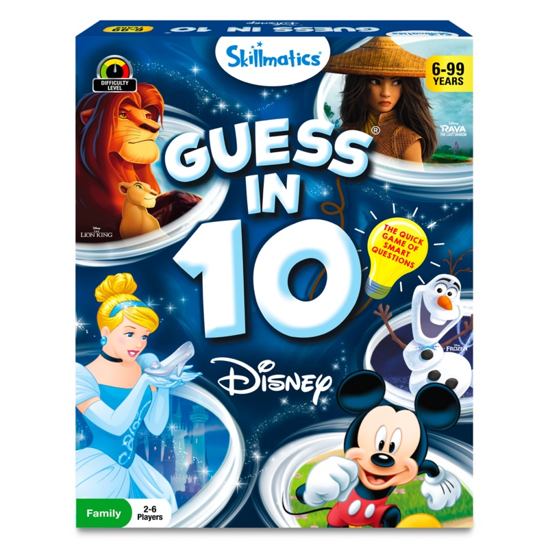 Skillmatics Disney Card Game – Guess in 10, Gifts for Ages 6 and Up, Super Fun Mickey Mouse, Lion King Game for Kids