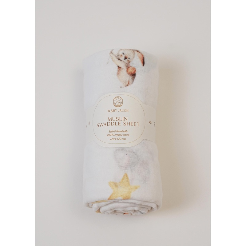 Up in The Clouds Organic Muslin Swaddle Set