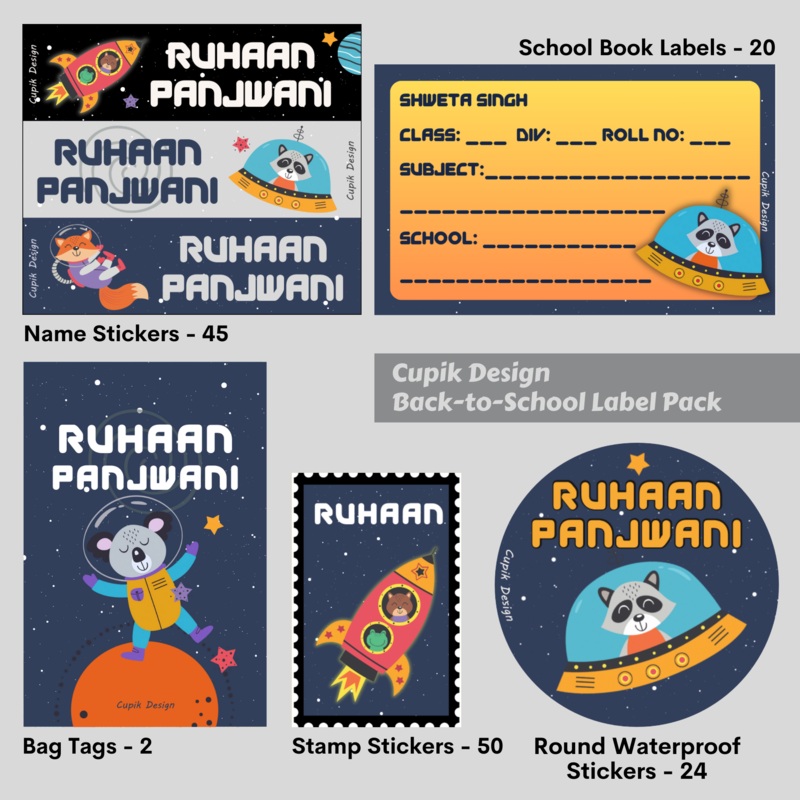 Astro Animals – Back to School Label Pack