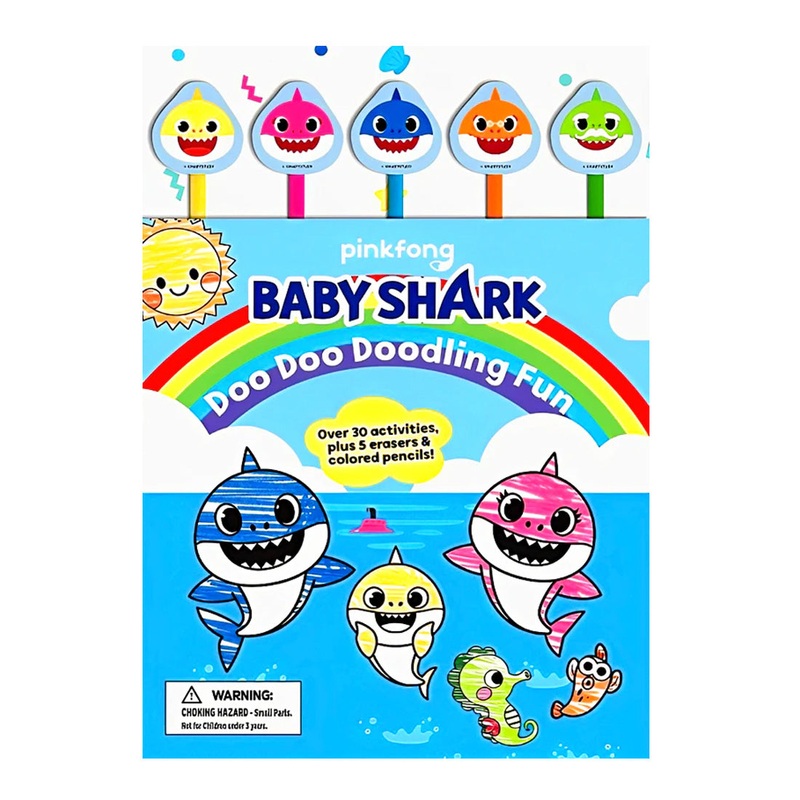 Baby Shark: Doo Doo Doodling Fun (with Eraser Pencil Toppers)