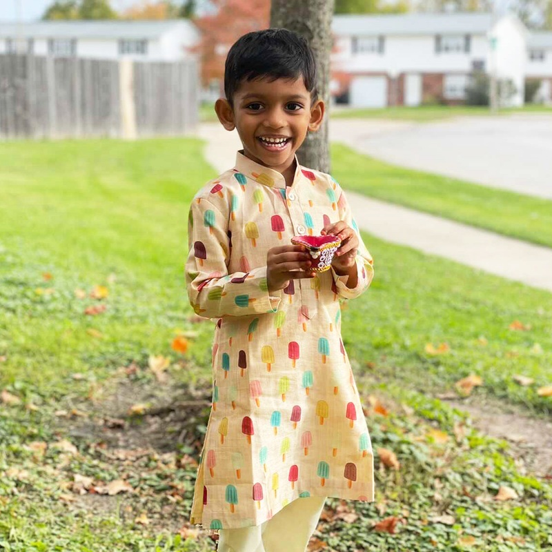 Ice Cream Boys Kurta Pyjama Set