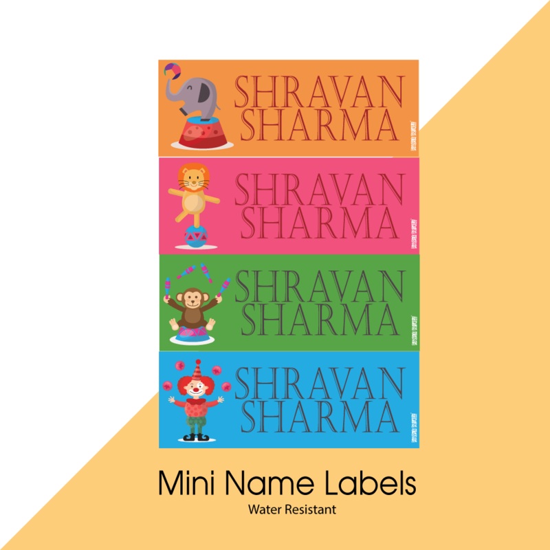 Mini Name Labels – Circus