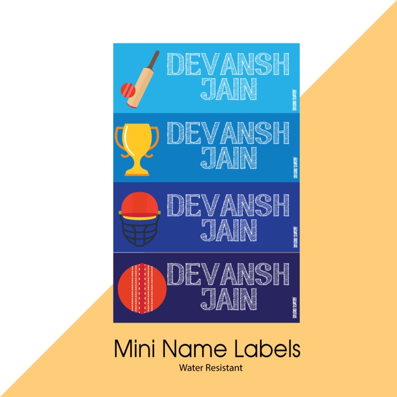 Mini Name Labels – Cricket