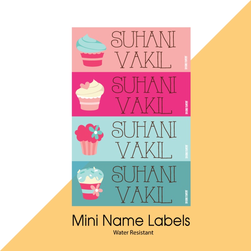 Mini Name Labels – Cupcake