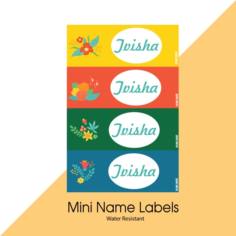 Mini Name Labels – Floral