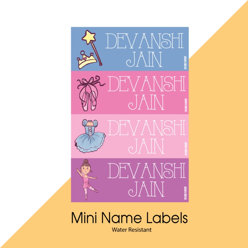 Mini Name Labels – Little Ballerina