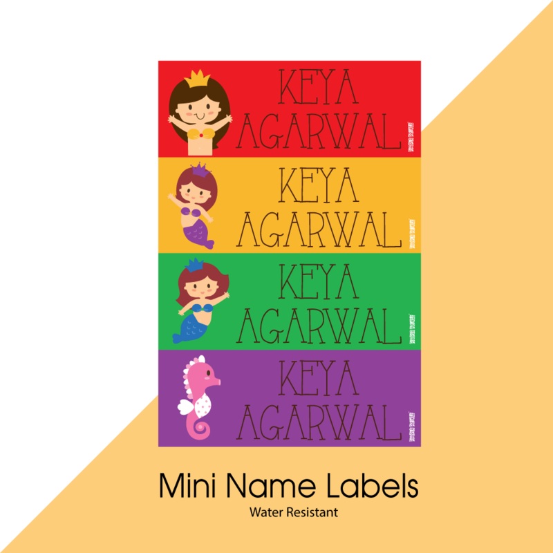Mini Name Labels – Mermaid