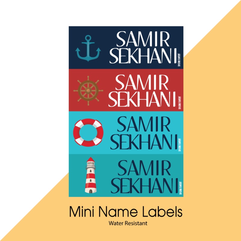 Mini Name Labels – Nautical