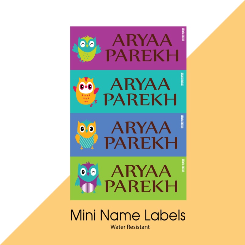 Mini Name Labels – Owl