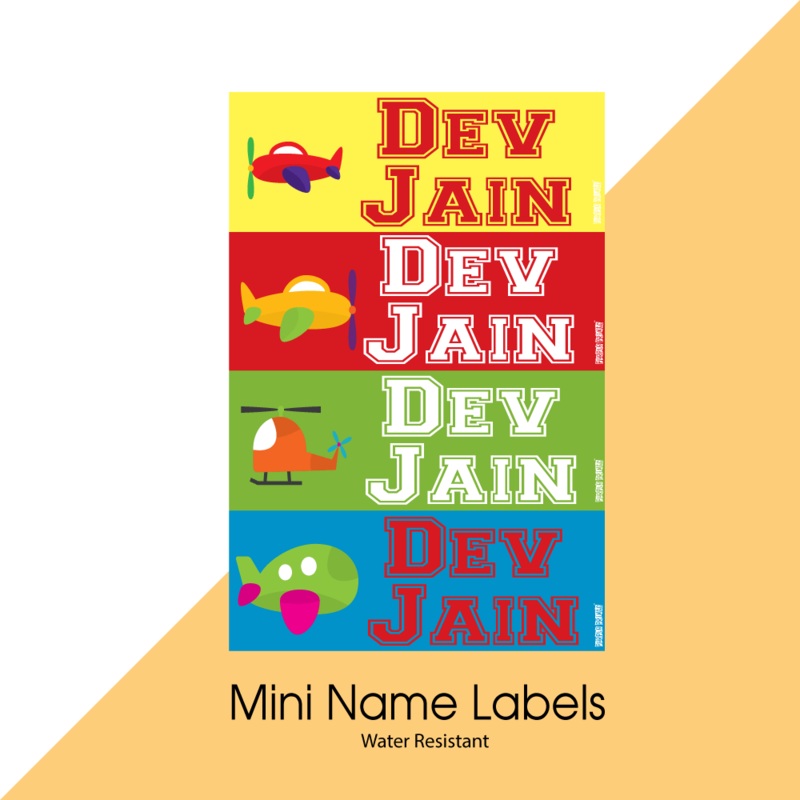 Mini Name Labels – Planes