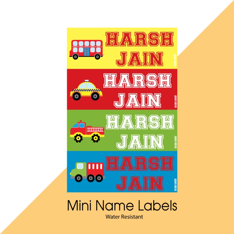 Mini Name Labels – Transport