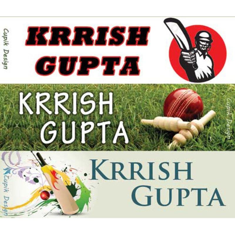 Name Stickers – Cricket, Set of 45