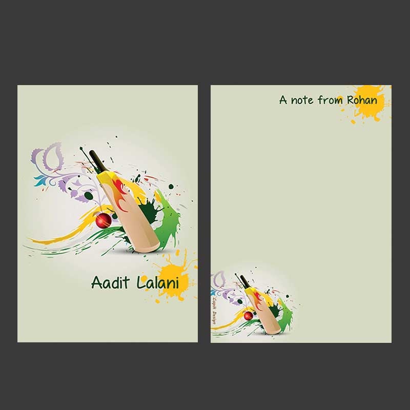 Personalised Letter Pads – Cricket, Pack of 50 Sheets