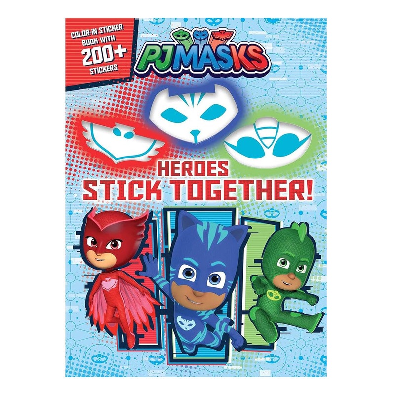 Pj Masks Color In Sticker Book