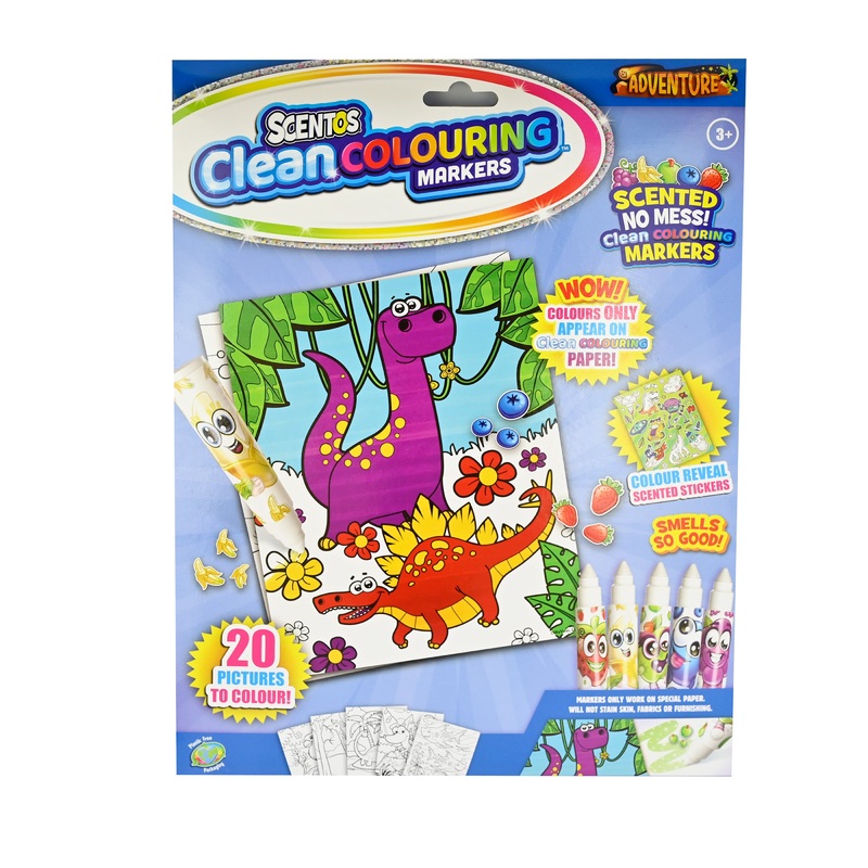 Scentos Clean Colouring Markers – Adventure