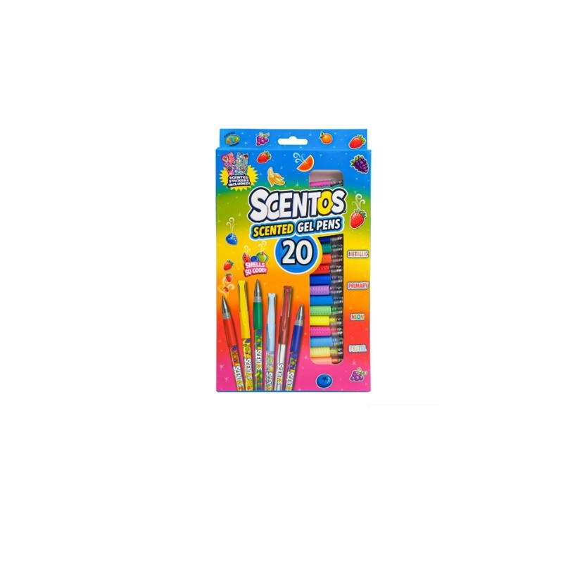 Scentos Scented Gel Pens, Pack Of 20 (2 Sticker Sheets )