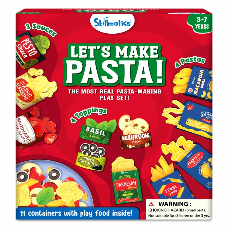 Skillmatics Pretend Play Pasta Set – 11 Containers, 120+ Play Food Items For Child’s Play, Back-to-School Play Kitchen Accessories, Toy Kitchen, Gifts for Kids & Toddlers Ages 3, 4, 5, 6, 7