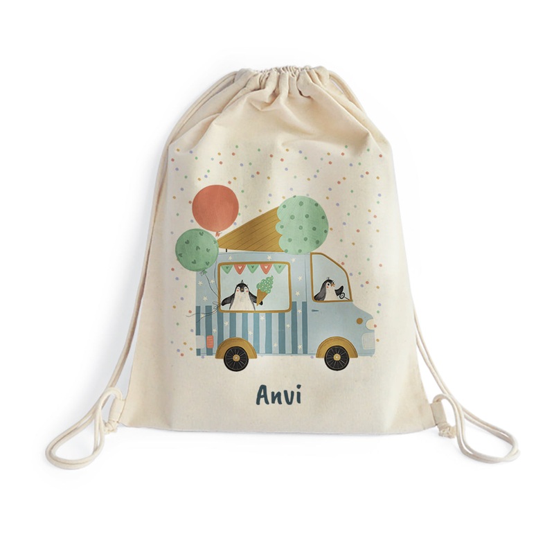 Personalised Drawstring Bag – Ice Cream Fun