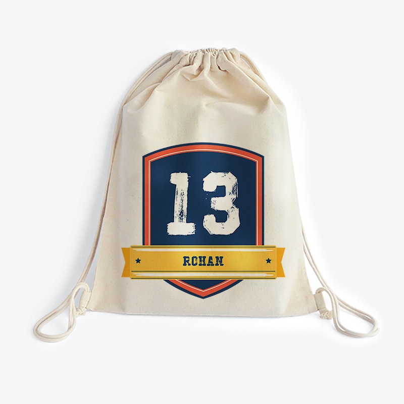 Personalised Drawstring Bag – Jersey Number