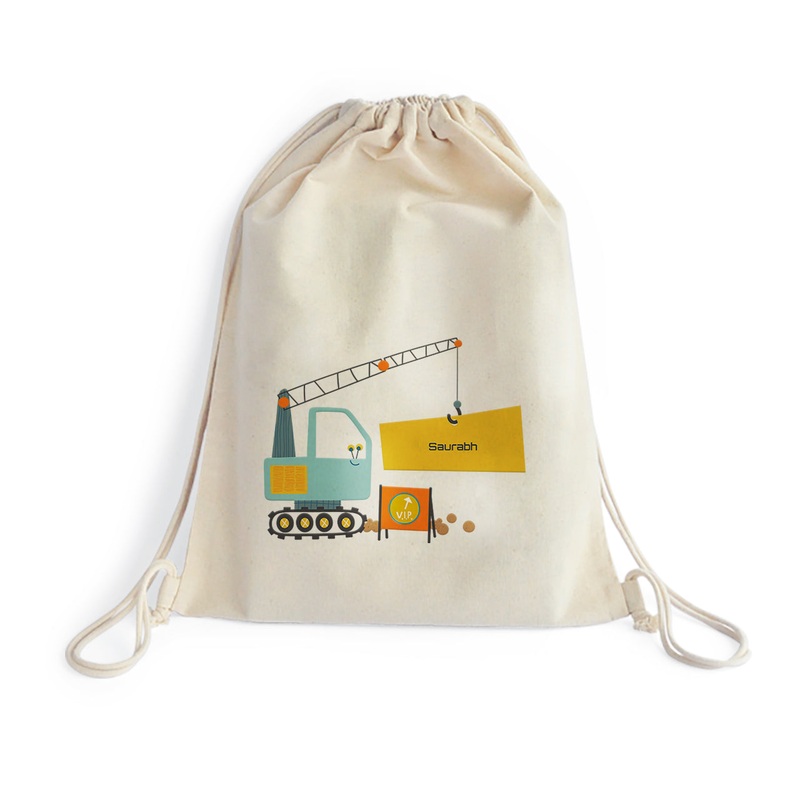 Personalised Drawstring Bag – Let’s Build, Construction