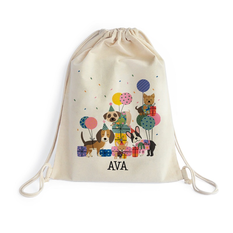 Personalised Drawstring Bag – Paw Party