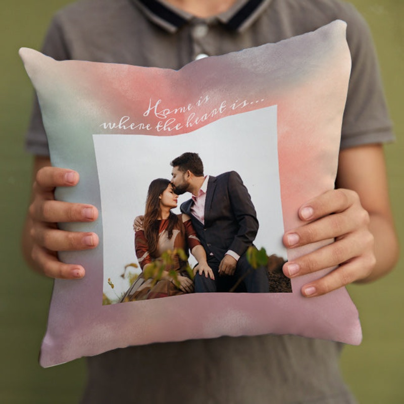 Personalised Photo Cushions – Home Is Where The Heart Is