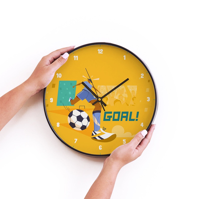 Wall Clock – Football Goals, Girl