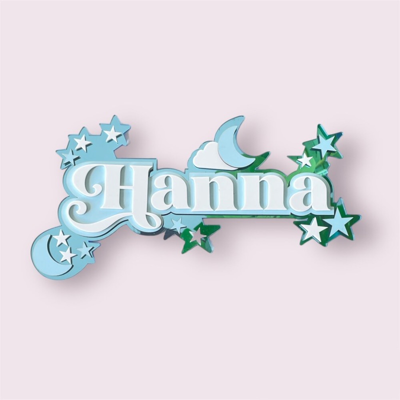 3 Layer  Name Plaque- Moon Magic