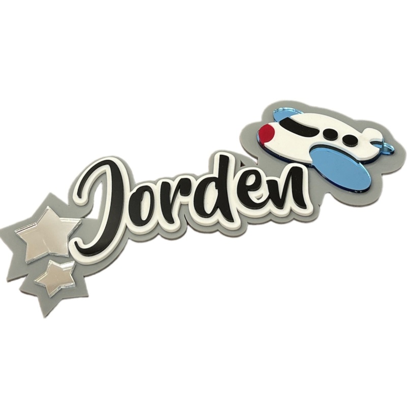 3 Layer  Name Plaque- Starry Skies