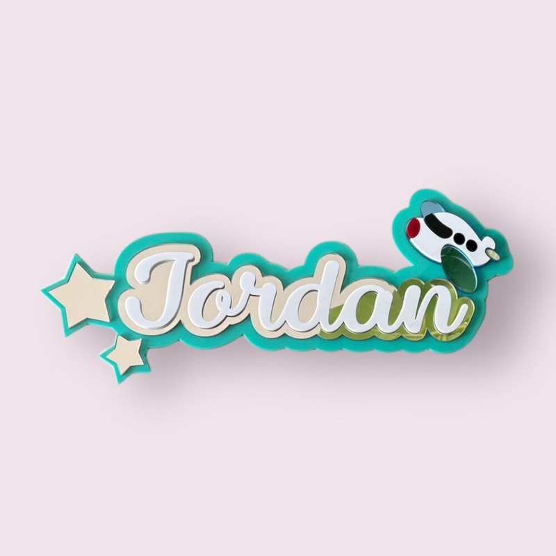 3 Layer  Name Plaque- Starry WIngs