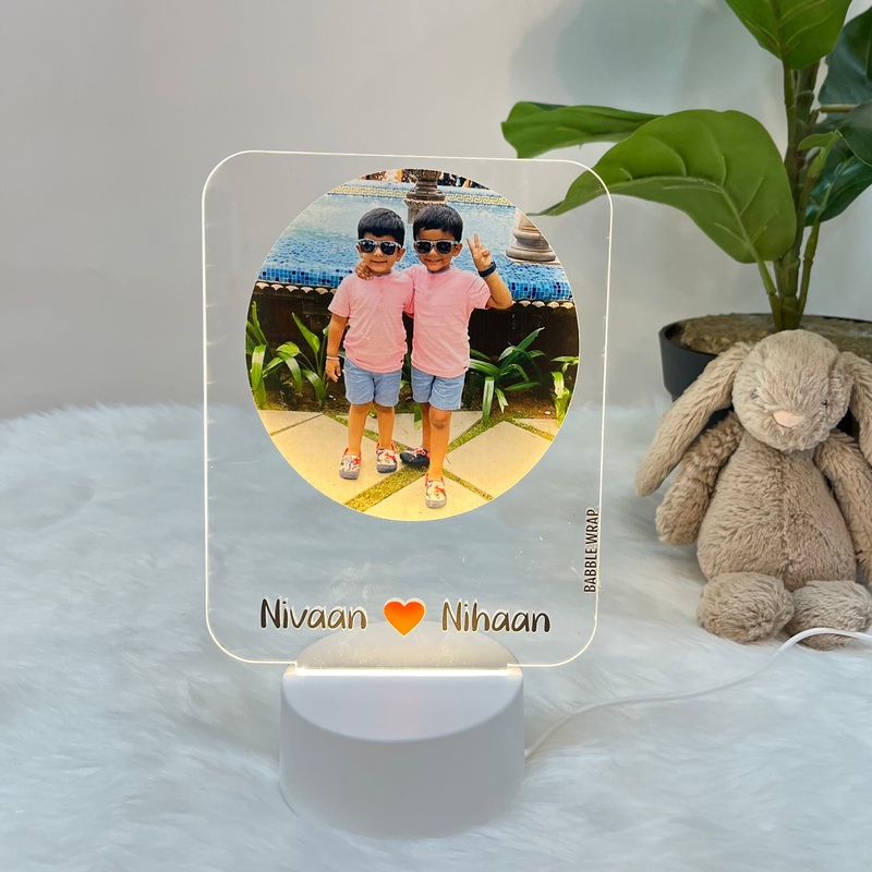 Acrylic LED Night Lamp- Photo Frame