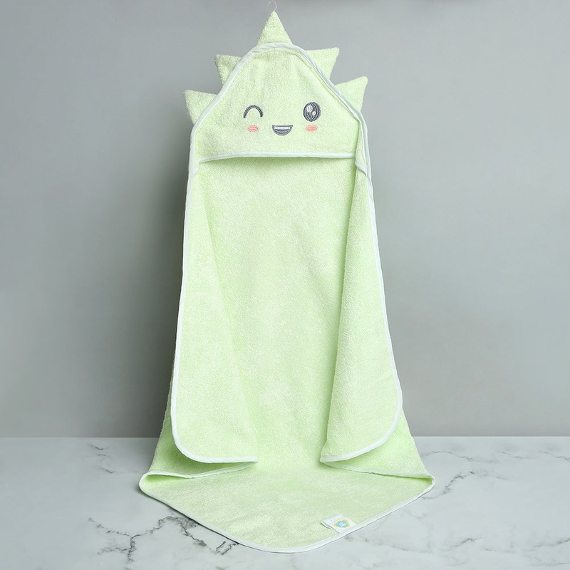 Bamboo Cotton Baby Hooded Towel – Dino