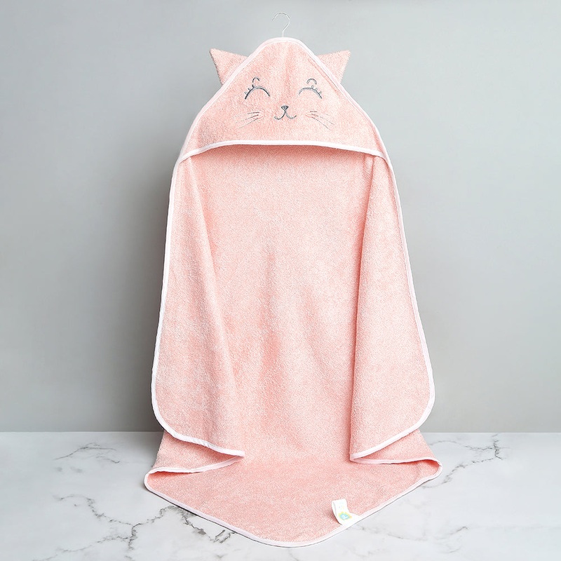 Bamboo Cotton Baby Hooded Towel – Kitty