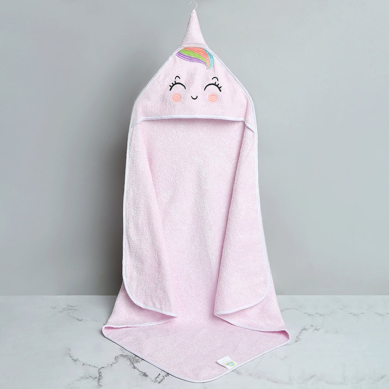 Bamboo Cotton Baby Hooded Towel – Unicorn