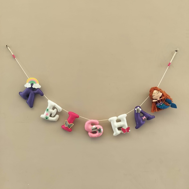 Junior Colour Pop Cute Personalised Bunting – Unicorn/Dolls/Teddy
