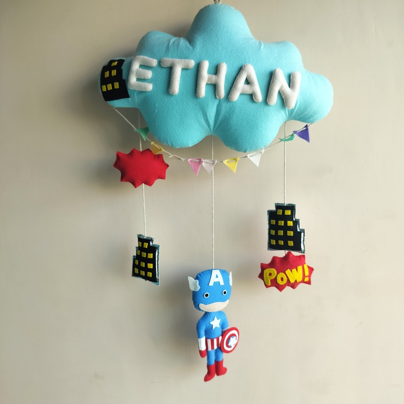 Junior Superhero Series Personalised Cloud Hanging