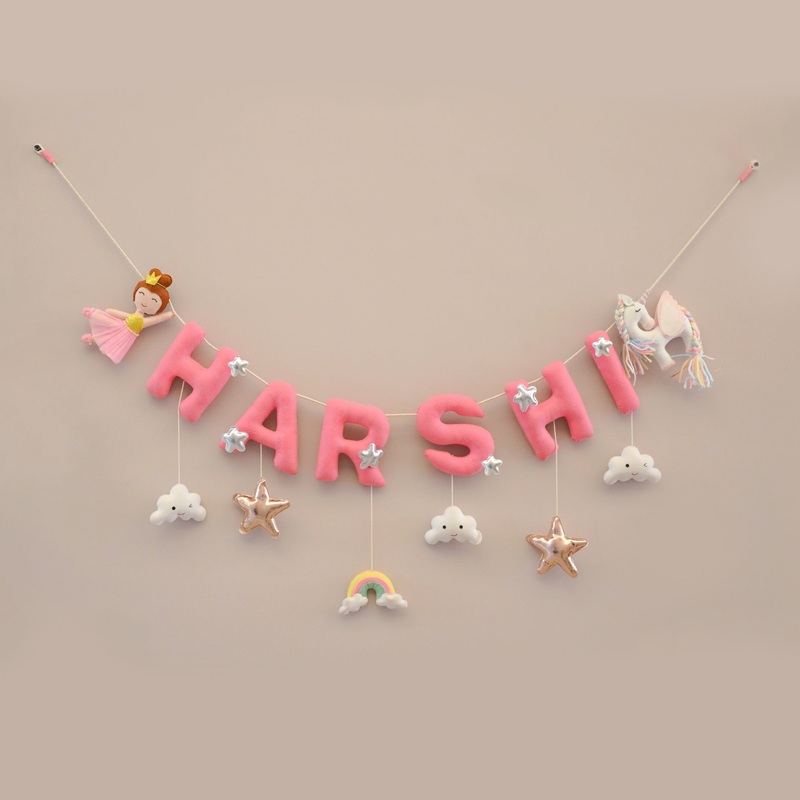 Junior Unicorn Dreams Personalised Name Bunting