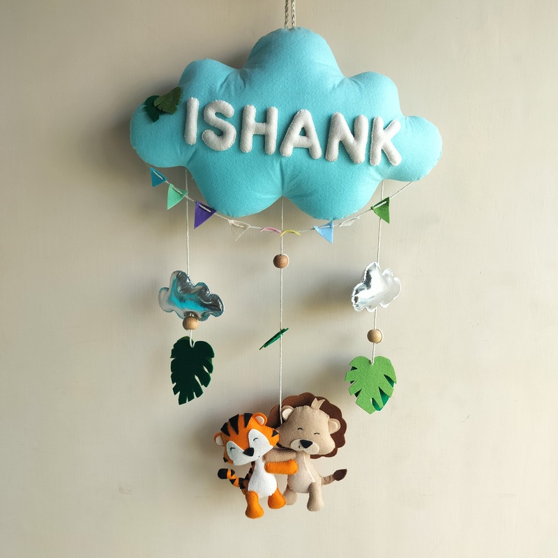 Junior Zooloo Safari Personalised Cloud Hanging