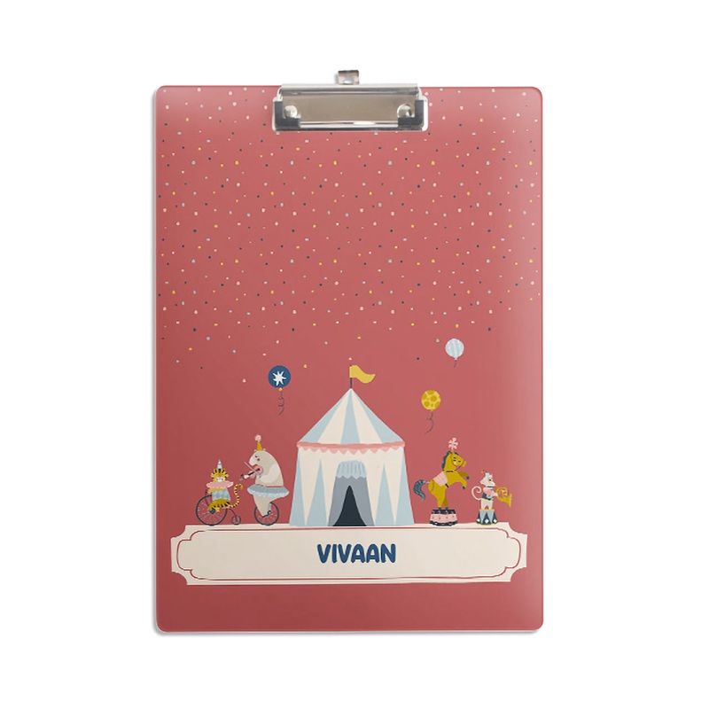 Personalised Clipboard – Animal Circus