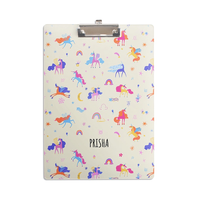 Personalised Clipboard – Magical Unicorn