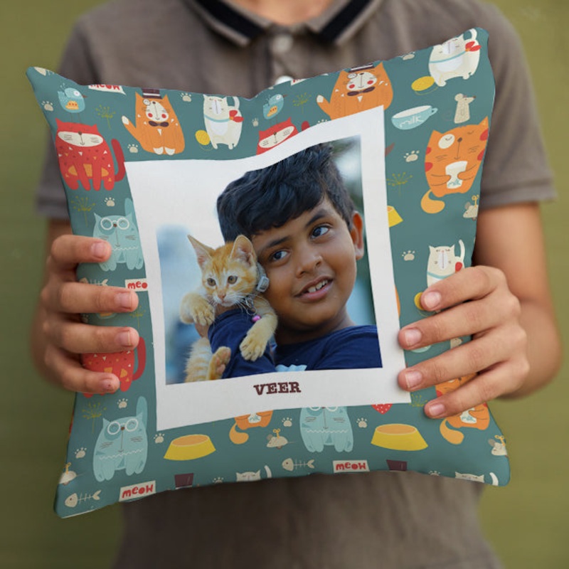 Personalised Photo Cushions – Kitty Cat