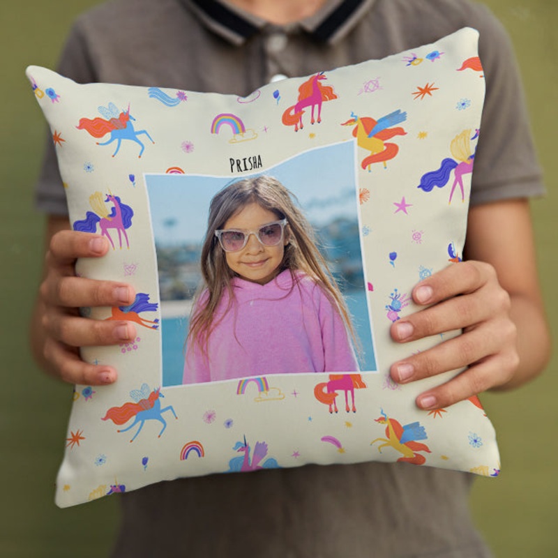 Personalised Photo Cushions – Magical Unicorn