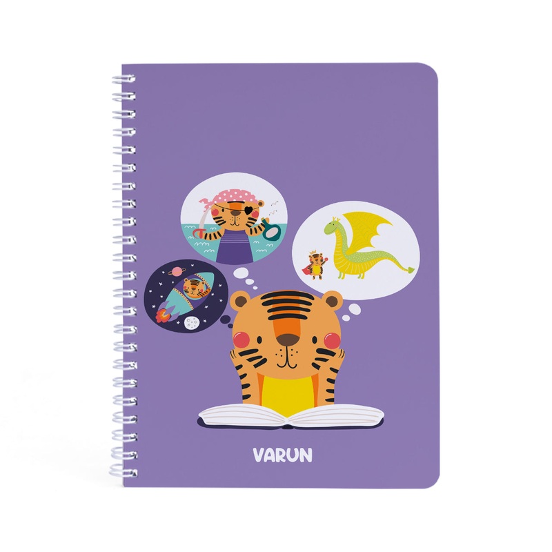 Personalised Spiral Notebook – Animal Library