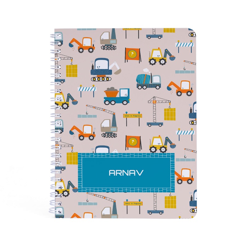 Personalised Spiral Notebook – Construction Site
