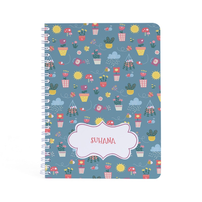 Personalised Spiral Notebook – Enchanted Garden