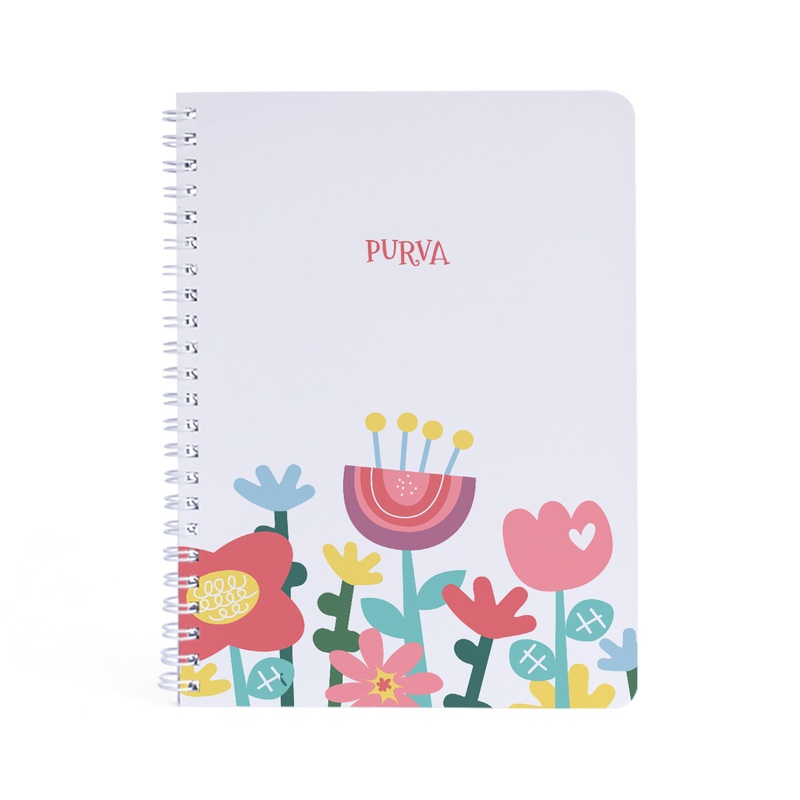 Personalised Spiral Notebook – Flower Power