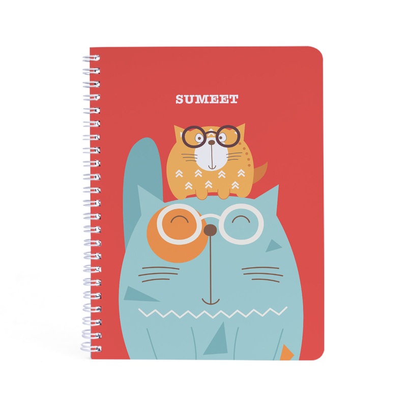 Personalised Spiral Notebook – Kitty Cat