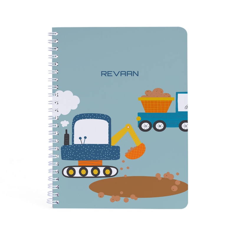 Personalised Spiral Notebook – Let’s Build, Construction