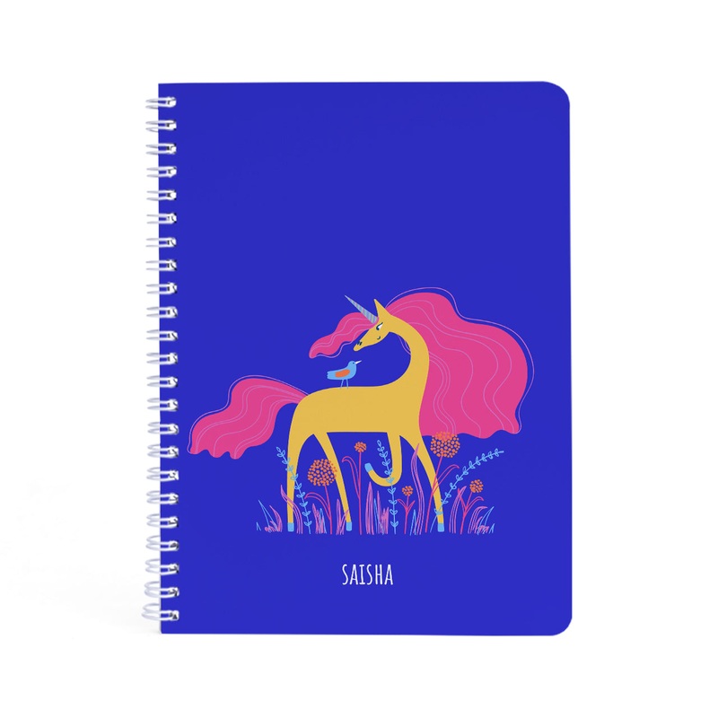 Personalised Spiral Notebook – Magical Unicorn