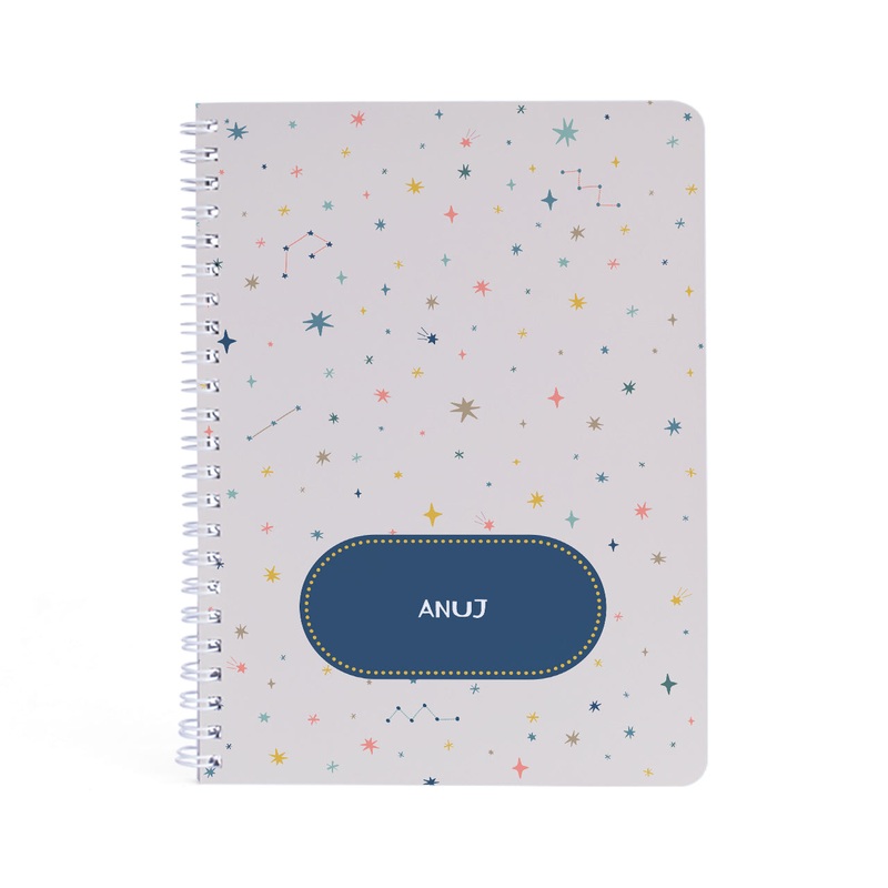 Personalised Spiral Notebook – Twinkling Stars